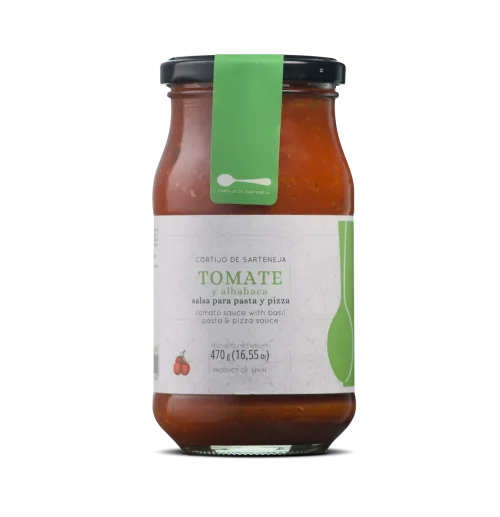 salsa de tomate y albahaca 470 Salsa de Tomate y Albahaca 470g Cortijo de Sarteneja