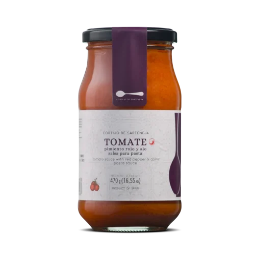 salsa de tomate y pimiento rojo 470 Salsa de Tomate y Pimiento Rojo 470g Cortijo de Sarteneja